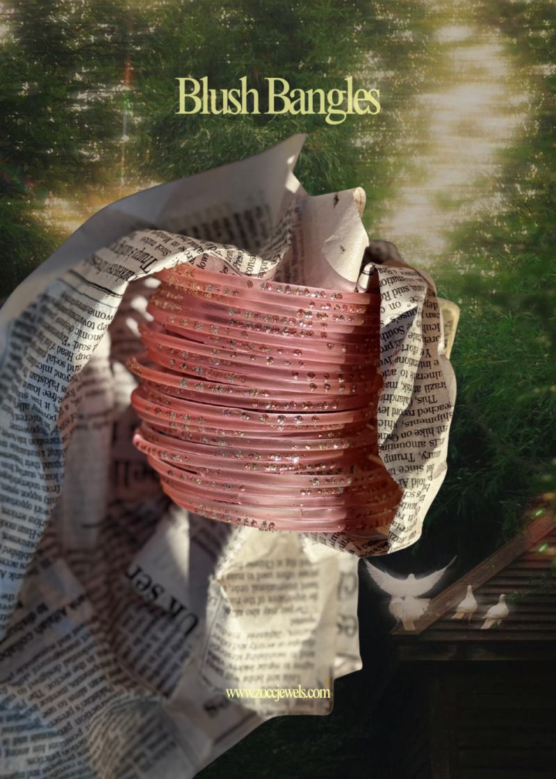 Blush Bangles-12 pcs