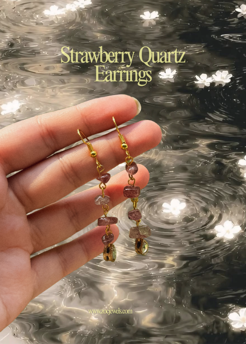 Strawberry Quartz Earrings